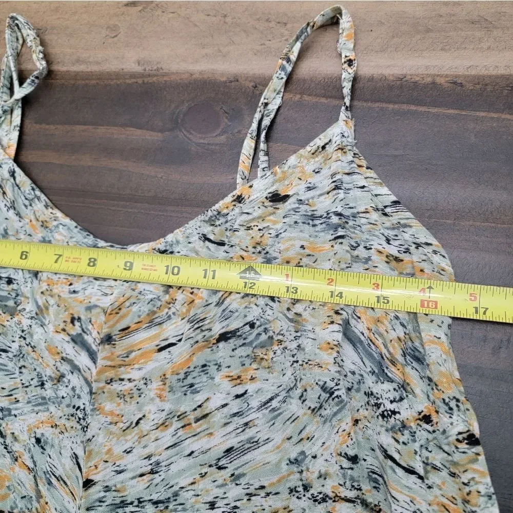 World Market Loos Fit Multicolor  Baggy Romper Boho Spaghetti Straps Size S/M